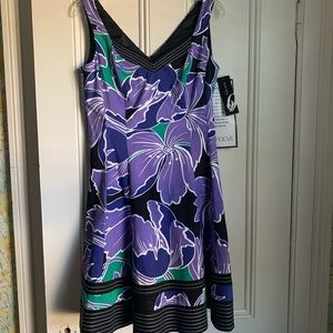 Nine West Women’s dress, sz 8, purple/blue floral, NWT